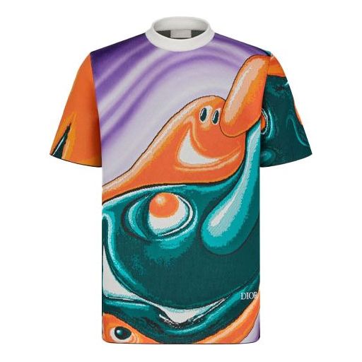 Men's DIOR x KENNY Crossover SCHARF Large Short Sleeve Multicolor 193M644AT342-C082