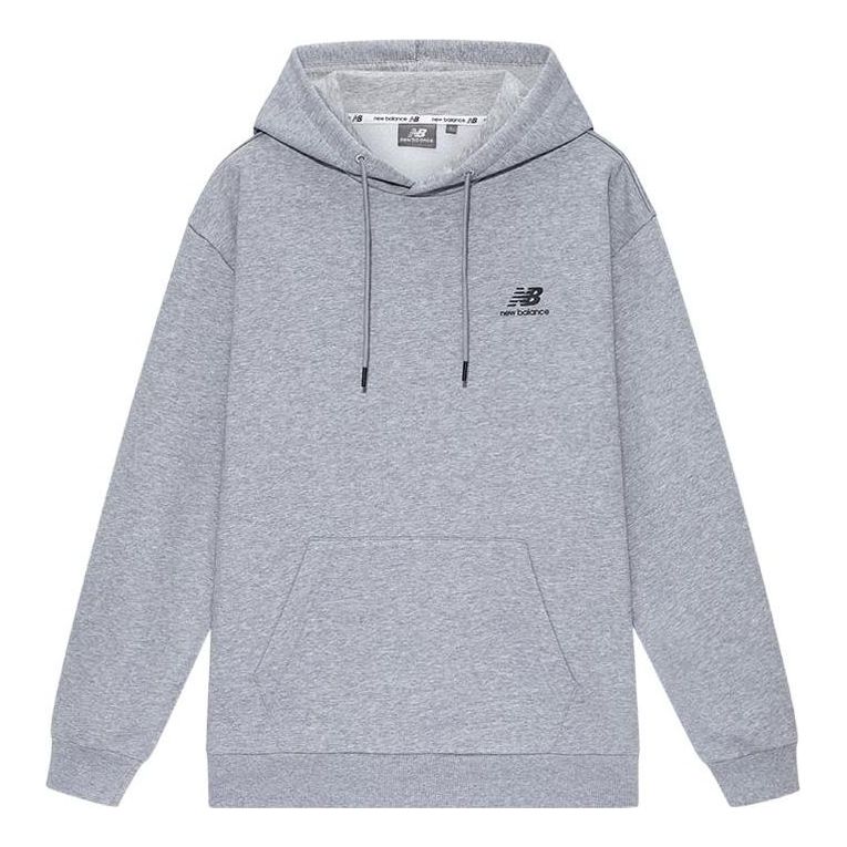 New Balance Logo Printing Sports hooded Loose Pullover Couple Style Gray 5CB33213-GR
