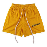 Fear of God Essentials FW18 Graphic Mesh Drawstring ShortsYellow FOGPAWY-YE-01
