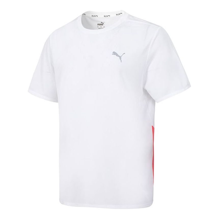 PUMA Sports Running Breathable Round Neck Short Sleeve White 520208-02