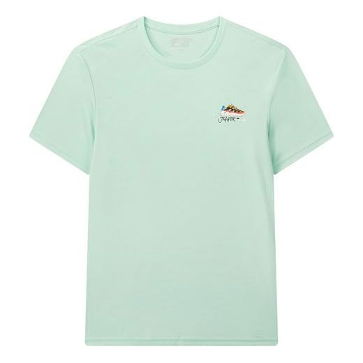 FILA Jagger Sports Shoe Pattern Alphabet Printing Short Sleeve Fluorescent Green F11M028176F-LG
