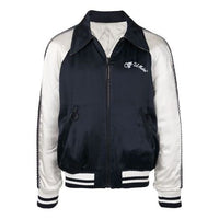 Off-White Double Sided Back Embroidered Jacket Navy Blue OMEH015E20FAB0014510