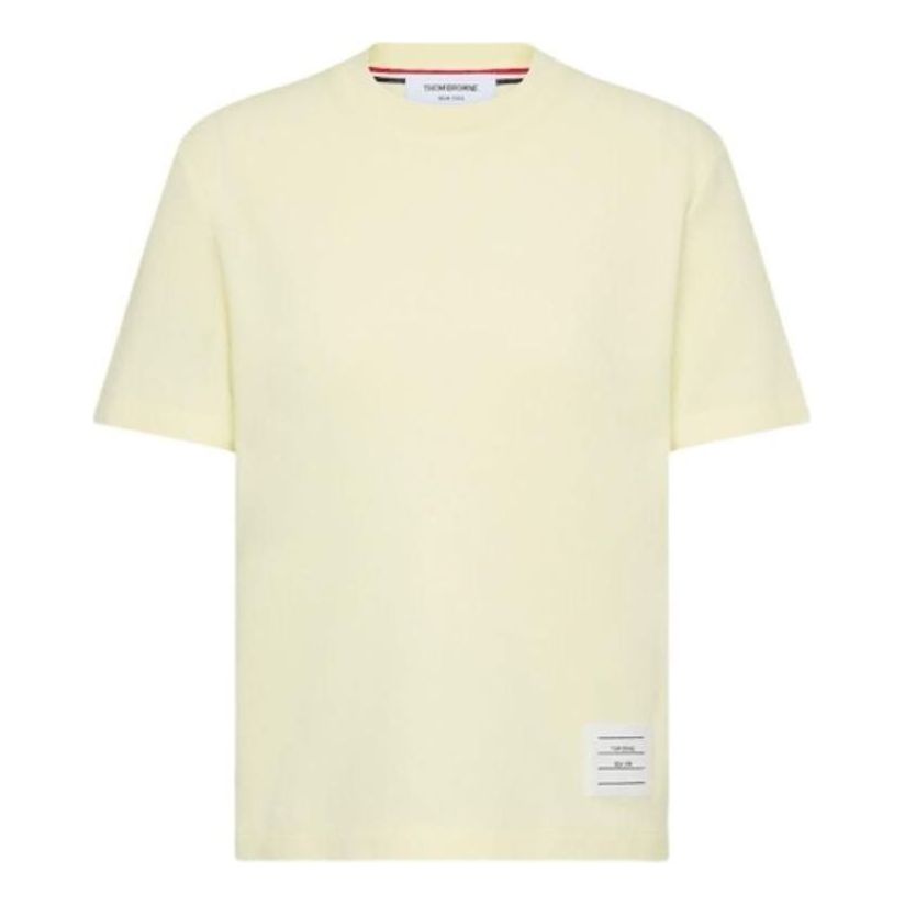 (WMNS) THOM BROWNE Short Sleeve T-Shirt 'Yellow' FJS207A-00050-740