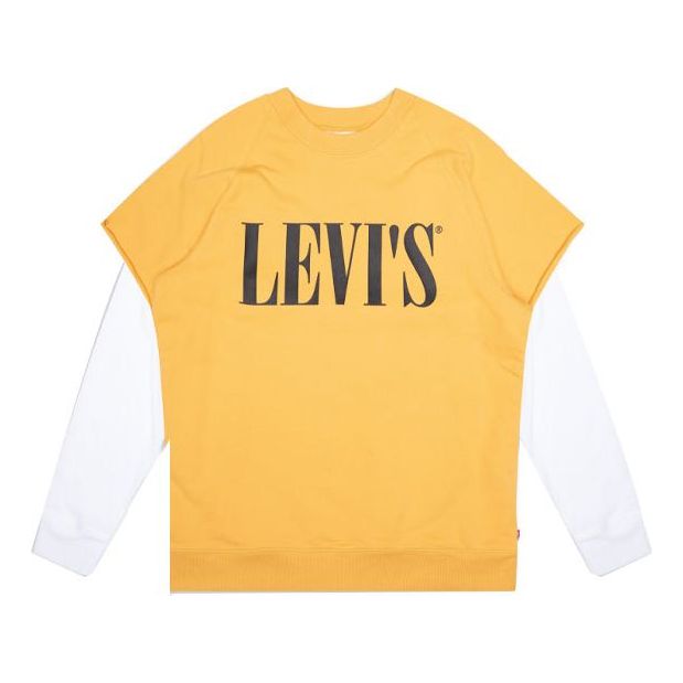 Men's Levis Round Neck Long Sleeves Yellow 85540-0000