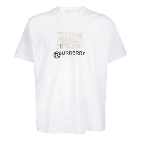 Burberry Montage Print Cotton Oversized T Tee 8021825