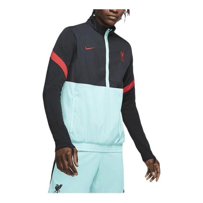 Nike Colorblock Brand Logo Stand Collar Zipper Long Sleeves Jacket Black CZ2780-010