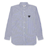 COMME des GARCONS PLAY Black Emblem Striped Button Down Shirt 'Blue' AZ-B018-051-1