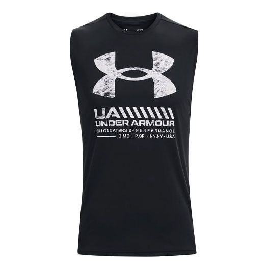 Under Armour Velocity Graphic Sleeveless Shirt 'Black White' 1362303-001