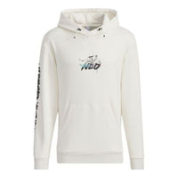 Men's adidas neo Radio W Hdy Cartoon Graffiti Printing Long Sleeves Beige HG9044
