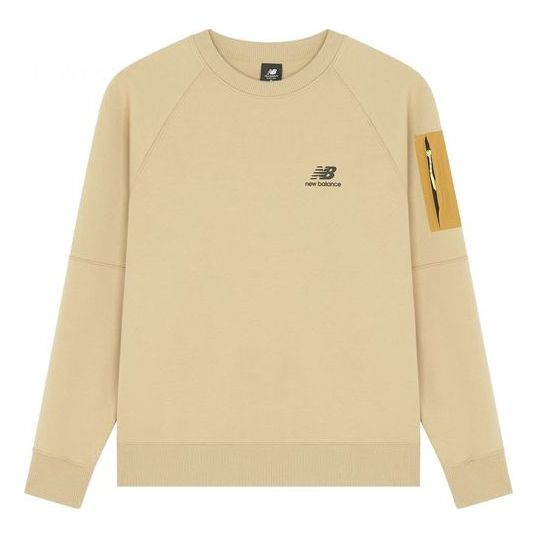 New Balance Men's New Balance Logo Printing Round Neck Pullover Yellow AMT21359-MS