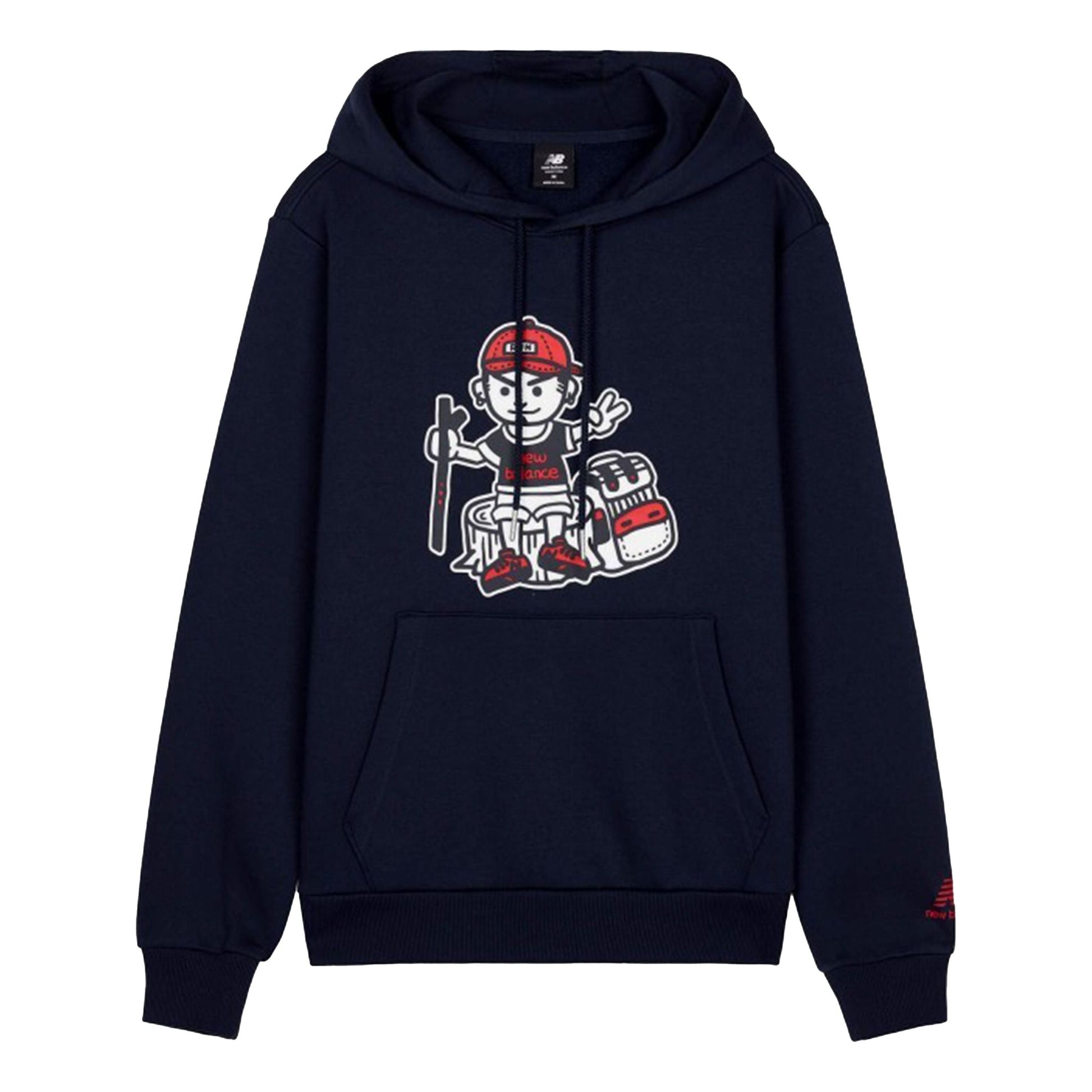 New Balance Logo Hoodie Asia Sizing  'Dark Blue' AMT03339-NV