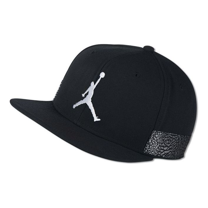 Air Jordan Unisex AJ3 Logo Embroidery Baseball Cap Black 942188-010