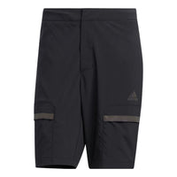 adidas Solid Color Elastic Waistband Breathable Sports Shorts Black HE7367