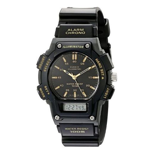 CASIO Waterproof Sports Shockproof Mens Black Analog/Digital Combo AQ-150W-1EV