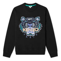 Men's KENZO TIGER Embroidered Round Neck Black FA55SW1344U9-99