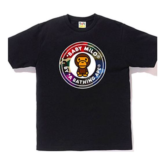 BAPE MIX CAMO MILO BUSY WORKS TEE black miloT BAPE-SS19-12