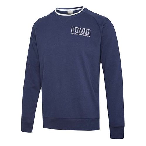 PUMA Casual Sports Breathable Alphabet Round Neck Pullover Blue 844126-06