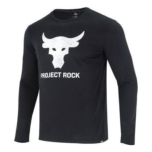 Under Armour Project Rock Brahma Bull Long Sleeve T-shirt 'Black White' 1374847-001