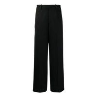 Men's Off-White SS22 Mid Waist Solid Color Straight Casual Pants/Trousers Version Black OMCA190F21FAB00310001000