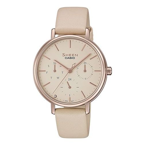 CASIO Waterproof Quartz SHEEN Sapphire Crystal Pink Analog SHE-4541CGL-4AUPR