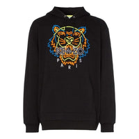 Men's KENZO Fluorescence Tiger Head Cotton Loose Black F955SW4234XF-99