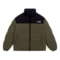 Li-Ning Graphic Color Block Down Jacket 'Black Olive Green' AYMS307-8