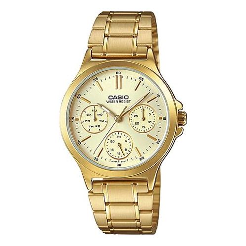 Men's CASIO DRESS Series waterproof Stainless Steel Color MTP-V300G-9A Mens Gold Analog MTP-V300G-9A2021