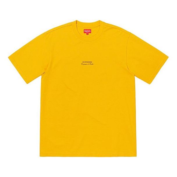Supreme SS19 Qualite Tee Short Sleeve Unisex Yellow SUP-SS19-10263