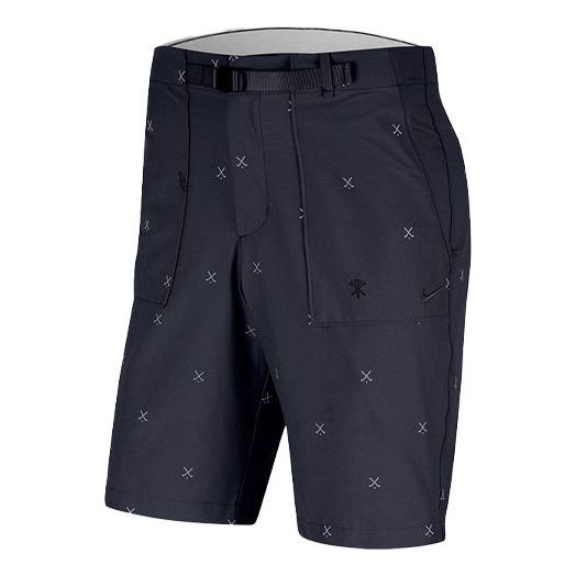 Men's Nike Golf Printing Navy Blue Shorts CQ4878-451