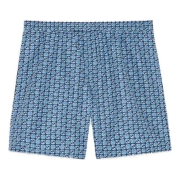 Gucci Interlocking G Print Nylon Swim Shorts 'Blue' 742958-XHAH9-4734