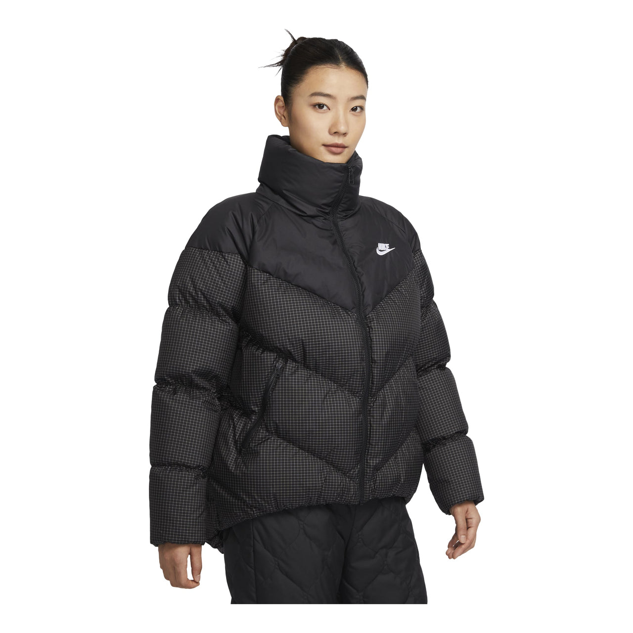 (WMNS) Nike Sportswear Windpuffer Therma-FIT Loose Puffer Jacket 'Black' FD8212-010