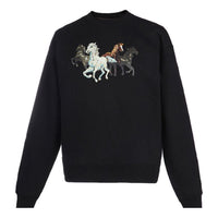 Men's KENZO FW20 Small Pattern Loose Fleece Lined Black FA65SW5114MG-99