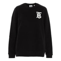 (WMNS) Burberry SS21 TB Pattern Pullover Hoodie Black 8024346A1189