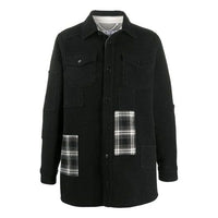 Off-White Plaid Pockets Buttoned Oversized Shirt OMEA227E20FAB0021001