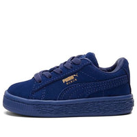 (TD) PUMA Suede Classic Mono Gold Casual Board Shoes Blue 381572-02