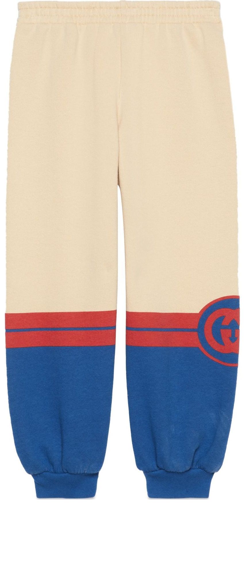 (GS) Gucci Felted Cotton Trousers 'Blue Ivory' 772323-XJF5X-7524