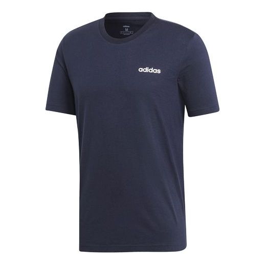 adidas E Pin Tee Sports Round-neck Short-sleeve Tee Men Blue/White DU0369