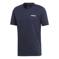 adidas E Pin Tee Sports Round-neck Short-sleeve Tee Men Blue/White DU0369