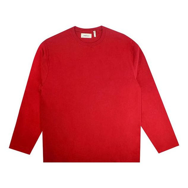 Fear of God Essentials Boxy Graphic Long Sleeve Red Tee FOGYHCX-RE-01