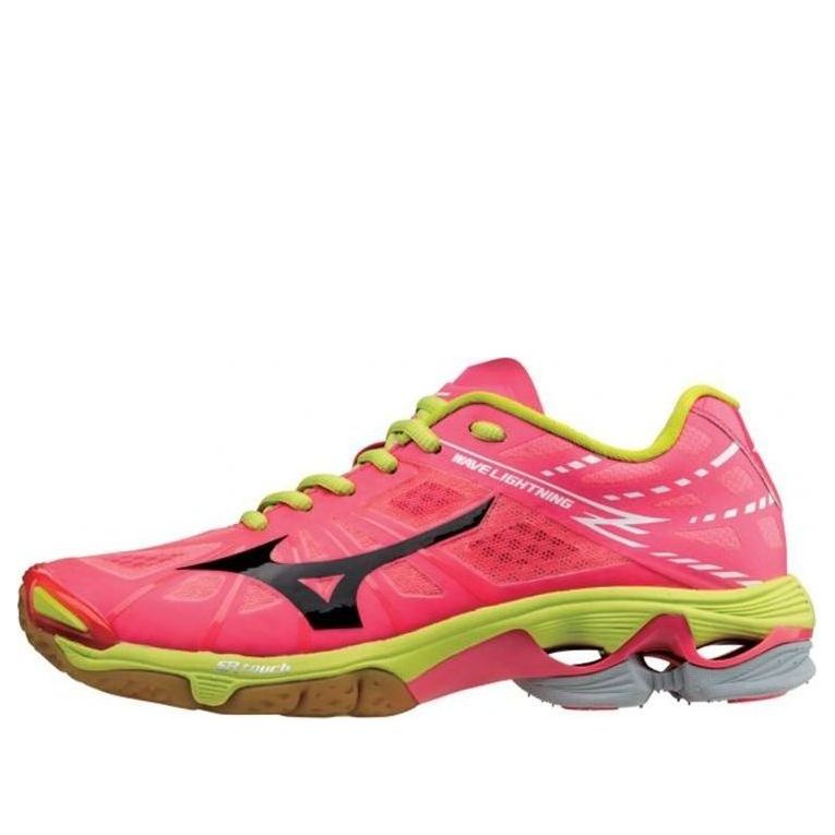 Mizuno Wave Lightning Z Lightweight Wear-resistant Volleyball Shoes Pink Black V1GC150066