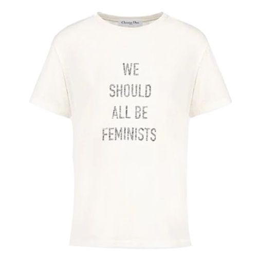 DIOR We Should All Be Feminists Letter Print For White 843T03TA428-X0200