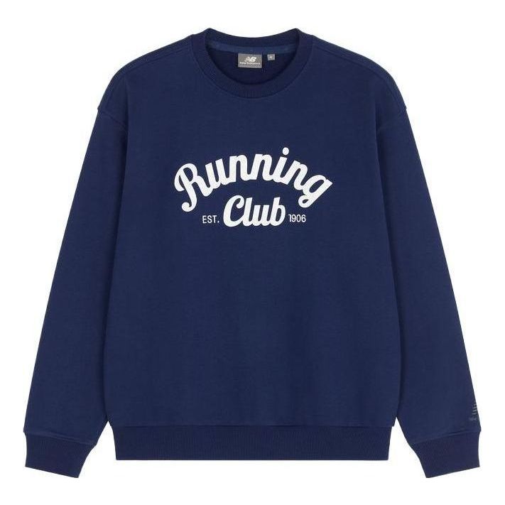 New Balance Fleece Crew Sweater Asia Sizing 'Blue White' 5CD38091-NV