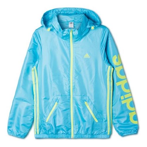 (WMNS) adidas Woven hooded track Jacket Blue AB3241