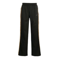 Men's Off-White Logo Side Stripe Sports Pants/Trousers/Joggers Loose Fit Black OMCA151F20FAB0011001