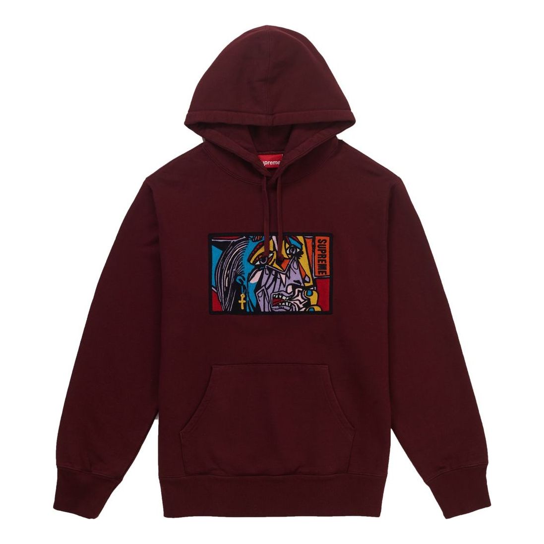 Supreme FW18 Chainstitch Hooded Sweatshirt Burgundy SUP-FW18-940