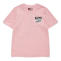 FILA FUSION Logo Printing Sports Short Sleeve Pink T-Shirt T11W123109F-PK