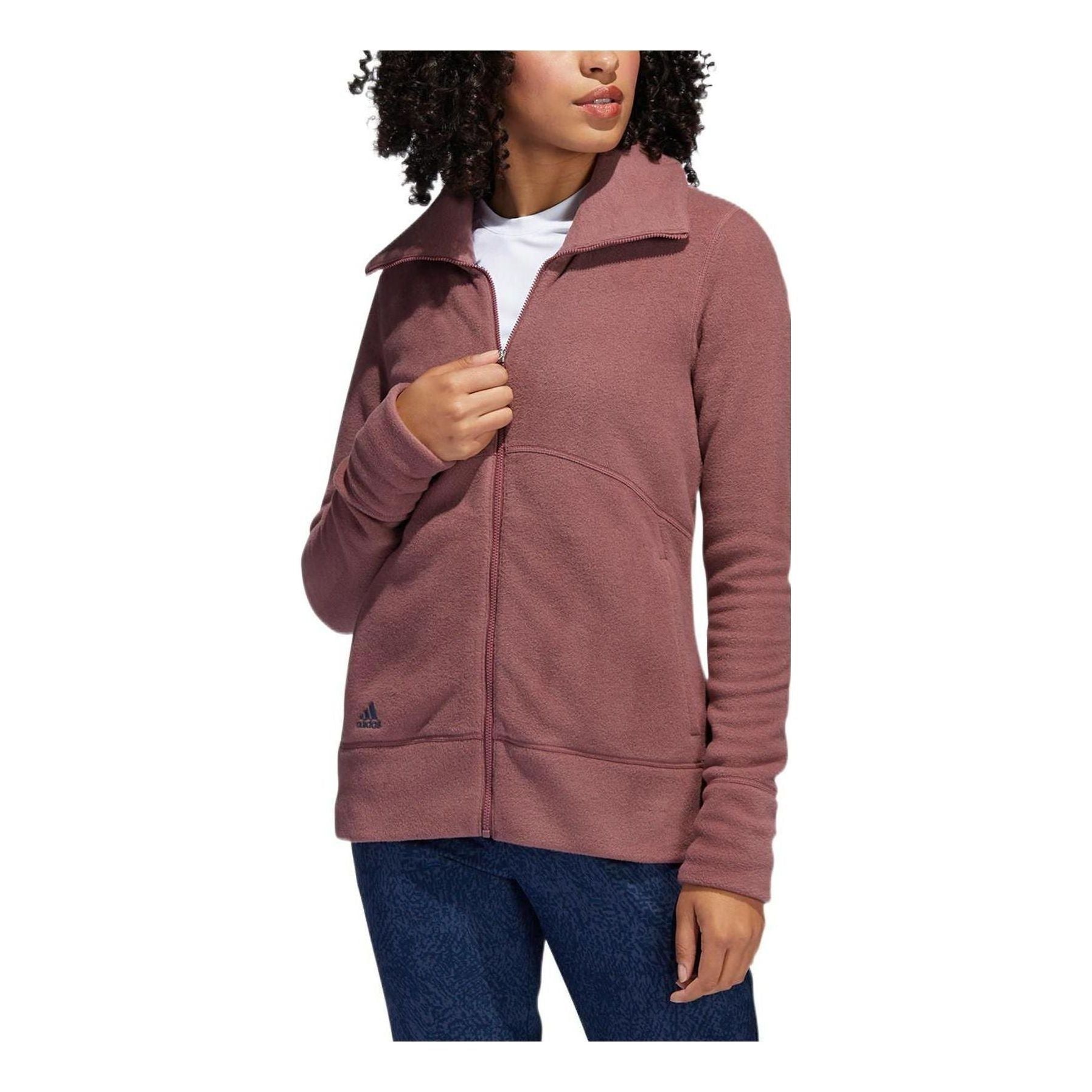 (WMNS) adidas Polar Fleece Jacket Asia Sizing 'Burgundy' HG6984
