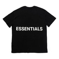 Fear of God Essentials Boxy Graphic SS Black Tee FOG-FW19-23