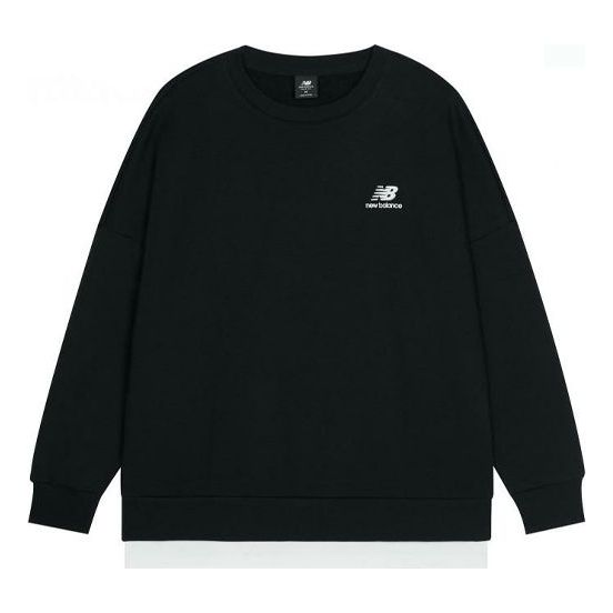 New Balance Alphabet Logo Round Neck Long Sleeves Black AMT13345-BK