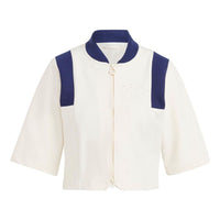 (WMNS) adidas Blue Version Crop Track Jacket 'Chalk White' IB5793